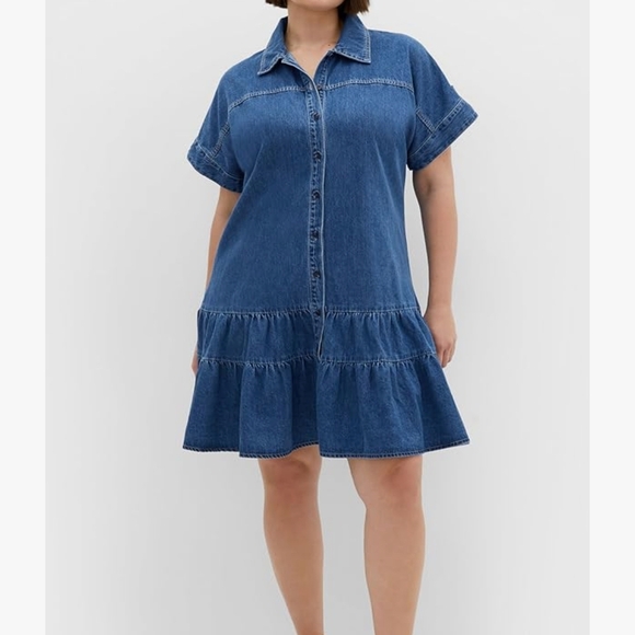 City Chic Blue Denim Dress - Picture 5 of 8